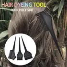 Black Hairdressing Barber Tint Comb Dye Hair Colouring Brush Bleaching Bowl