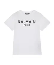 Balmain Kids Logo Printed Crewneck T-Shirt 8Y,14Y,13Y,12Y,10Y white