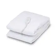 Goldair Platinum Electric Blanket For Single Size Bed Heated Antibacterial White