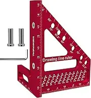 Square Ruler Woodworking,Square Tools Carpenter - Multi-Angle Protractor for Cutting Carpentry Construction Welding Drywall Remodeling Drafting