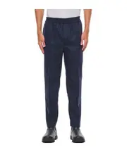 A.P.C. Elastic Waist Tapered Leg Trousers 48 navy