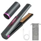 Portable Hair Straightener Cordless with Safety Lid，Fast Heating Flat Iron，Co...