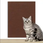 100x40cm Self-Adhesive Cat Scratching Mat Cuttable Climbing Cat Scratcher Pad-Coffee