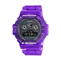 在飛比找蝦皮商城優惠-【CASIO G-SHOCK】螢光透明色系數位運動腕錶-透紫