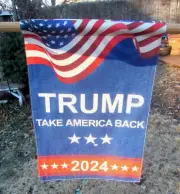 Trump "Take America Back" 2024 Cloth Woven 12" x 18" Double Sided Banner