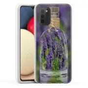 (Bottled Lavender)ShockProof TPU phone case cover(Clear)for Samsung Galaxy A02S