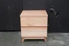 Jervis Bay 2 Drawer Bedside Table - Solid Tasmanian Oak Feature Grade Timber
