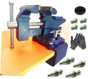 2-In-1 Work Bench Vise, Upgraded Multi-Purpose Table Vice, Universal Rotate
