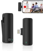 Wireless Microphone Compatible With iPhone iPad, Mini Microphone, Wireless Mic