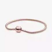 New Genuine Authentic Pandora Rose Gold Smooth Moments Bracelet 580728-19cm