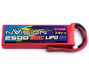 7.4V 2500mAh 2S 30C LiPo Battery Pack with Deans Connector