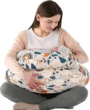 BATTOP Nursing Pillow for Breastfeeding with Removable Cover,Feeding Pillow for More Support for Mom and Baby,Adjustable Waist Strap Breastfeeding Pillow,Plus Size Baby Pillow