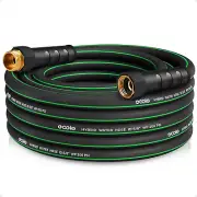 25FT Heavy Duty Garden Hose – Non-Expandable, Kink-Resistant, Lightweight Hybrid