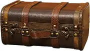 AsrMyjcx Suitcase Props Box Decorative Box Organiser Case Wooden Trunk Nostalgic Storage for Shop Shop Window Home
