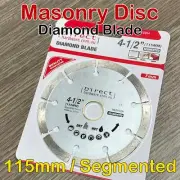 Masonry Grinder Blade Disc - 115mm SEGMENTED Diamond Angle Grinding Dry Cutting