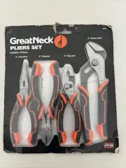 Great Neck 92048 4 Piece Multiple Choice Cushion Grip Pliers Set Retails $42.00