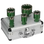 5pcs 25-68mm Diamond Core Drill Bit Set for Tile Granite Marble Hole Saw Cutter