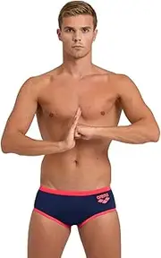 [arena] One Men's Big Logo Seamless Swim Brief MaxLife Pool Practice Athletic Swimsuit Short Training Bathing Suit Swimmers