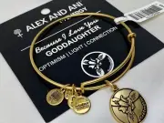 Alex And Ani Because I love You Goddaughter Rafaelian Gold Bangle Charm Bracelet