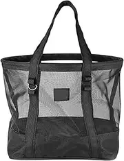 [Bsbkoj] Mesh Beach Tote, Pool Bag, 19.69x16.14x12.2 inches Lightweight Sand-Resistant Quick-Drying Vacation Clothes and Accessories Organizer for Tropical Vacations, Poolside Lounging