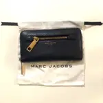 MARC JACOBS GOTHAM 荔枝牛皮長夾（深藍）錢包