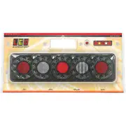 LED Autolamps Stop Tail Indicator Reverse Reflector Light Black Chrome 2 Blister