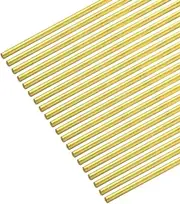 uxcell Brass Rod,Brass Solid Round Rod 1.8mm/0.07inch Diameter 200mm Length Lathe Bar Stock for RC Model DIY Craft Pack of 20