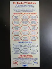 1988 STICKERS: Public TV Stickers of Special Program: NOVA, Pavarotti, Bernstein