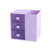 2IN1 Pumping Pen Container Storage Box Cosmetic Drawer Office Organizer Box