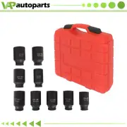9pc Deep Impact Socket Set 1/2" Drive Metric Axle Hub Nut Sockets 29-38mm & Case