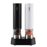 Rechargeable Electric Salt and Pepper Grinder Set - Automatic Mill, Type-C, with