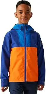 [REGATTA] Childrens/Kids Hanleigh Waterproof Jacket (UK Size: 15-16 Years) (Oxford Blue/New Royal/Persimmon)