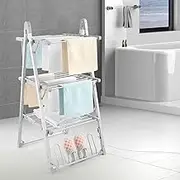 Maxkon 2In1 Electric Airer Heated Dryer Laundry Drying Rack Clothes Shoes Heater Towel Rail Stand Foldable 330W