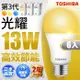 超值6入組【TOSHIBA 東芝】第三代 光耀13W 高效能LED燈泡 日本設計(白光/自然光/黃光)