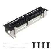 10X( Tool Kit 12 Port CAT6 Patch Panel RJ45 Networking Wall Mount Rack with3610