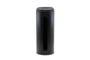 Salt & Pepper Spot Metal 2 Piece Toilet Brush & Roll Holder Set - Black