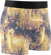 [FRODOTGV] Yellow Alpacas Men's Boxer Brief Shorts Breathable Underwear for Men Compression Interiores Para Hombres