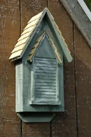 CHELSEA MANOR BAT HOUSE - GRAY FINISH WITH SHINGLED CYPRESS WOOD ROOF