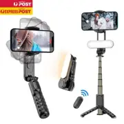 K&F Concept Q09 Smartphone Gimbal Stabilizer Selfie Tripod Detachable Fill Light