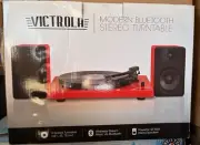 NEW Victrola Modern Bluetooth Stereo Turntable, RED