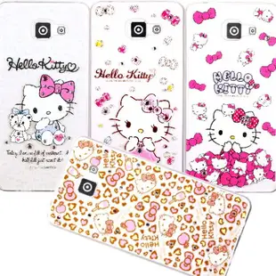 【Hello Kitty】Samsung Galaxy A7(2016) 彩鑽透明保護軟套