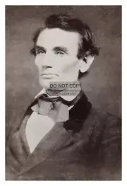 PRESIDENT ABRAHAM LINCOLN IN SUIT EARLY PHOTOGRAPH 1858 4X6 PHOTO