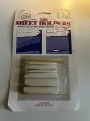 Vintage 4 Piece Bed Sheet Grippers Holders Clips Bed Sheet Straps. USA