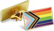 [MIDLE] 2/12/50/100Pcs New Progress Pride Lapel Pins Bulk- LGBT Transgender Rainbow Lesbian Bisexual Gay Progressive Pin Brooch Badge for Men Women Clothes Bags Hats