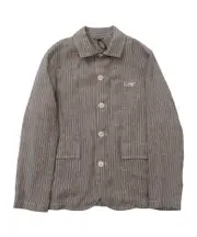 Emporio Armani Kids Logo Plaque Striped Jacket 16Y,14Y,12Y,10Y Gray
