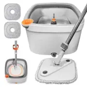 KZKR Spin Mop and Bucket with Self Separation Dirty and Clean Water System