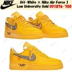 Off-White × Nike Air Force 1 Low University Gold DD1876-700 Men's Size