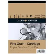 Daler-Rowney Fine Grain Cartridge Pad 160gsm 30 Sheets A5