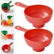 2 Pcs Jam Funnel Clear Plastic Small Food Grade Sauce Oil Kitchen