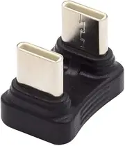 cablecc 480Mbps USB-C Type C Male to Male Coupler Extender Power Data Adapter Opposite U Shape Back Angled for Power Bank Phone Laptop